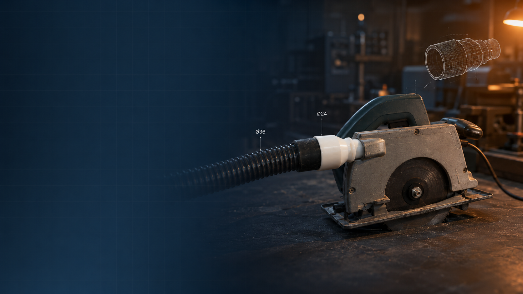 Säge mit Adapter